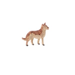 Cane lupo in terracotta per statuine del cm.4