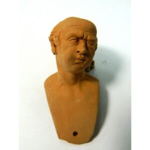Testa in terracotta per statuine mis.cm.20/25  Zampognaio o contadino