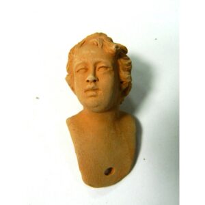 Testa in terracotta per statuine mis.cm.20/25 Pifferaio o giovane popolano