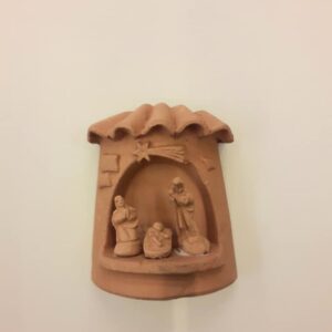 Presepino in terracotta non colorato con magnete e d’appoggio H 5 cm. circa Coppo