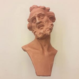 Testa in terracotta per statuine mis. cm.30/35  San Giuseppe  Cod. F A