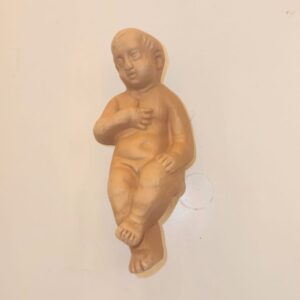 Bambin Gesù con mani giunte in terracotta non colorata adatto a statuine del 30/35 cod. A F