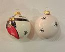 Sfera di Natale in ceramica decorata diametro cm.8 circa Pallina scaramantica